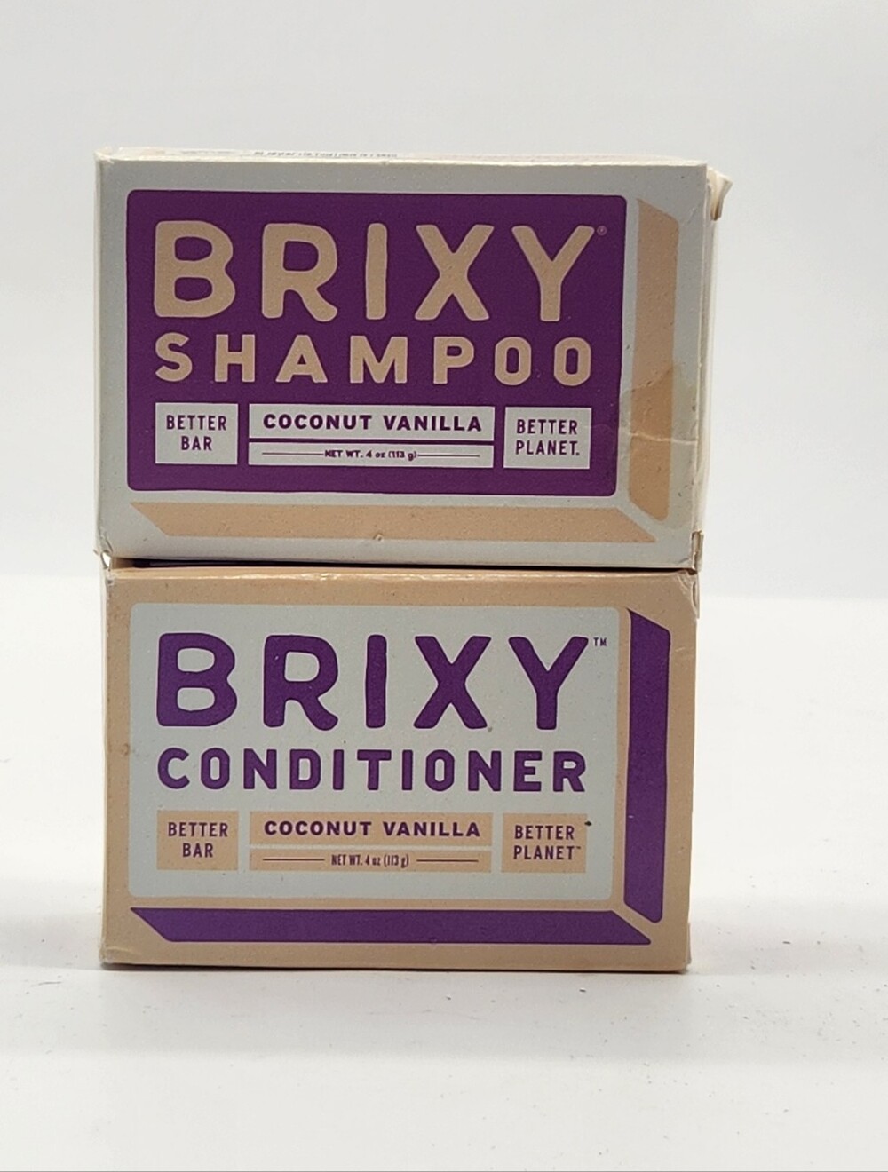2PK Brixy Shampoo & Conditioner Coconut Vanilla ~ 4 OZ Each